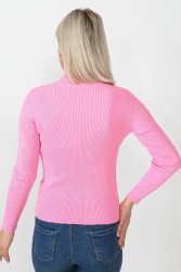 Kadın Kaşkorse Pembe Fitilli Kışlık Kazak