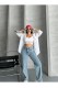 Palazzo Buz Mavizi Jeans Pantolon
