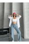 Palazzo Buz Mavizi Jeans Pantolon