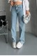 Palazzo Buz Mavizi Jeans Pantolon