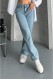 Palazzo Buz Mavizi Jeans Pantolon