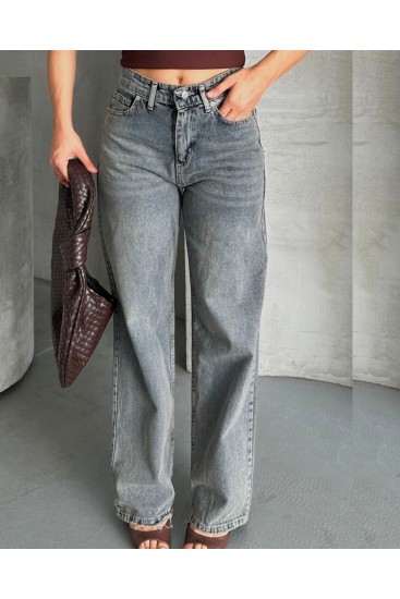 Palazzo Kahve Jeans Pantolon