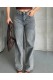 Palazzo Kahve Jeans Pantolon