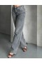 Palazzo Kahve Jeans Pantolon