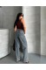 Palazzo Kahve Jeans Pantolon