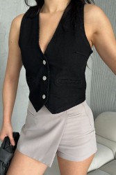 Siyah Jeans Yelek