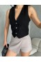 Siyah Jeans Yelek