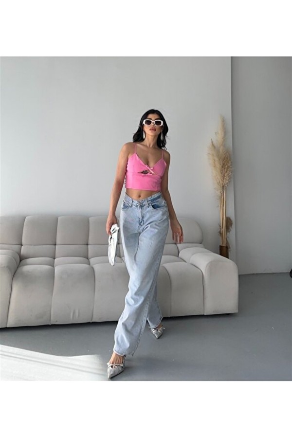 Baggy Buz Mavisi Jeans Pantolon