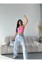 Baggy Buz Mavisi Jeans Pantolon