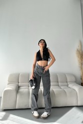 Baggy Gri Jeans Pantolon