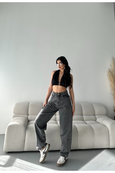 Baggy Gri Jeans Pantolon