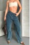 Baggy Koyu Mavi Jeans Pantolon