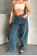 Baggy Koyu Mavi Jeans Pantolon
