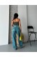 Baggy Tint Yeşili Jeans Pantolon