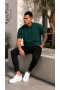 Erkek Yeşil Düz Polo Yaka T-shirt