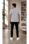 Erkek Gri Düz Polo Yaka T-shirt